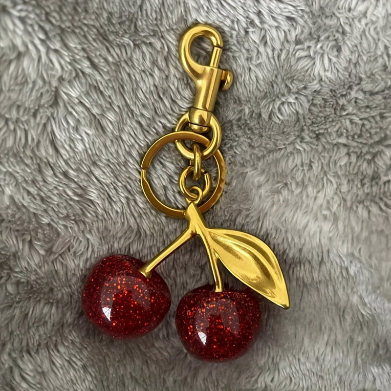 Lydia - Cherry Sparkle Keychain